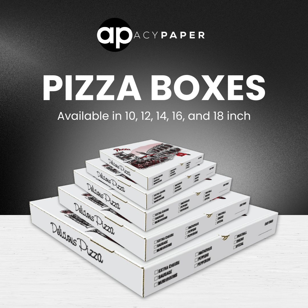10 inch b flute white pizza box