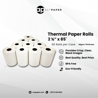 2 1/4 x 85 Thermal Receipt Paper Roll