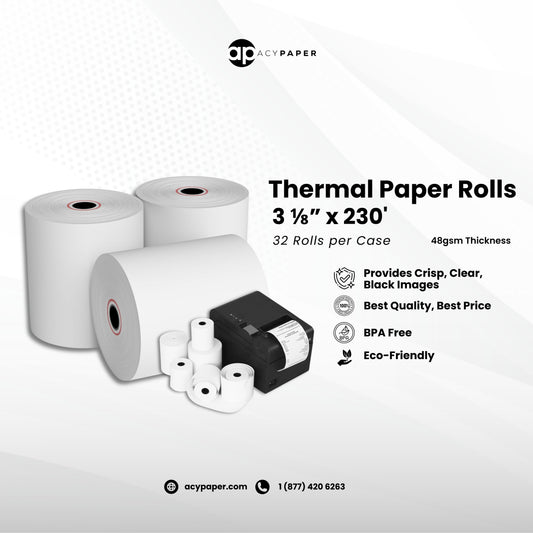 3 1/8 x 230 POS Paper Rolls