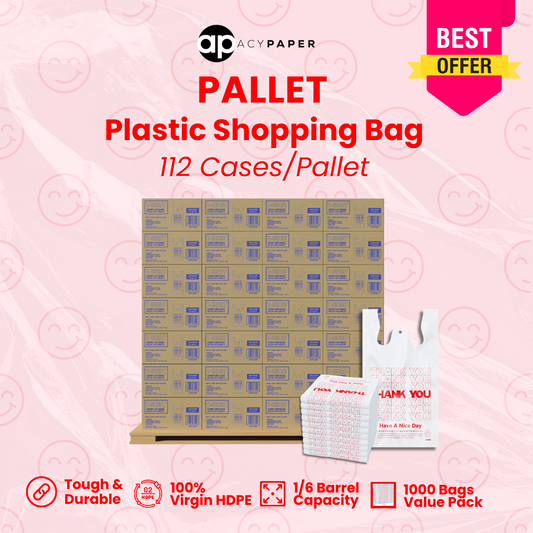 1/6 Barrel Thank you -Plastic Shopping Bag - Wholesale