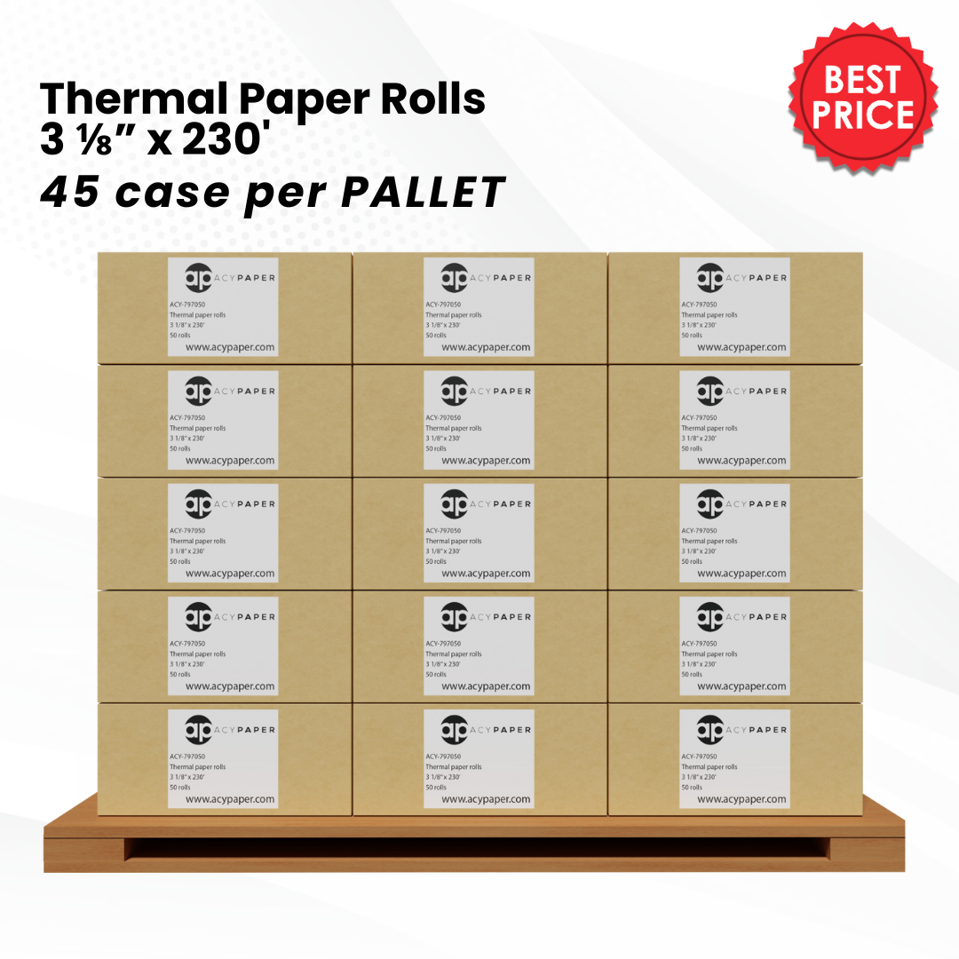 3 1/8 x 230 Thermal Paper in Bulk